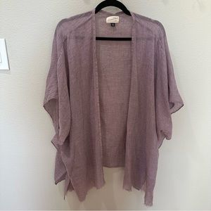 Women’s Open Front Kimono Lavender Purple lightweight Cardigan